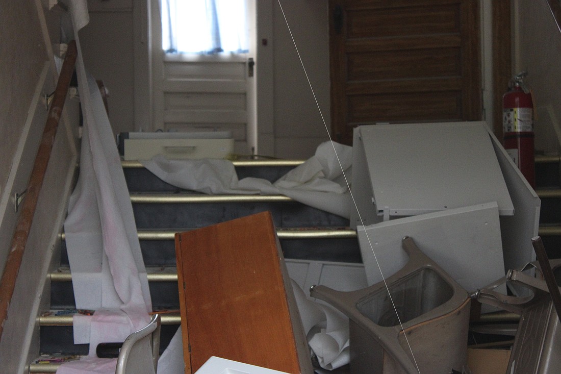 Extensive vandalism at a parish building on the campus of St. Ann Church in Olmitz, Kansas, is seen in this image, taken during a July 10, 2025, investigation by the Barton County Sheriff's Office. (OSV News photo/Barton County Sheriff's Office)