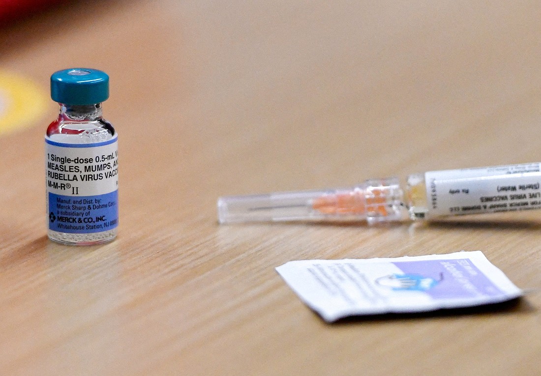 This photo shows a MMR vaccine at the City of Lubbock Health Department in Lubbock, Texas, February 27, 2025. (OSV News photo/Annie Rice, Reuters)