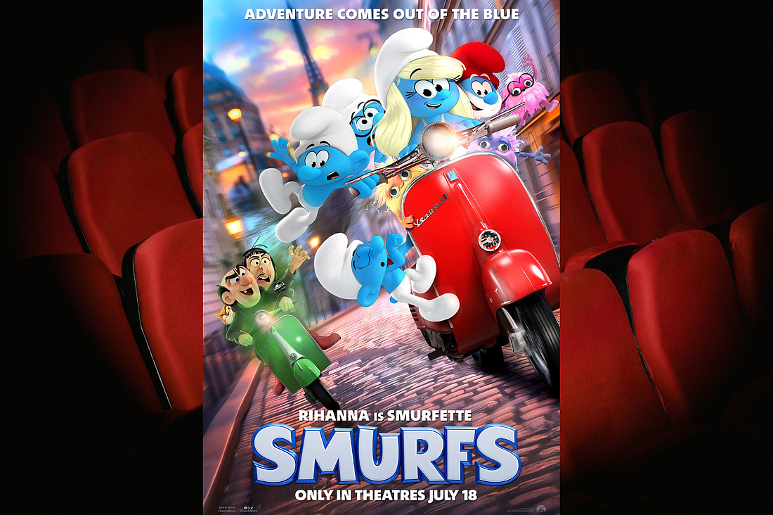 This is a poster from the movie "Smurfs." The OSV News classification is A-I -- general patronage. The Motion Picture Association rating is PG -- parental guidance suggested. Some material may not be suitable for children. (OSV News photo/Paramount Pictures)