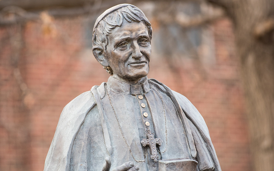 A statue of St. John Henry Newman is seen Feb. 5, 2018, on the campus of Newman University in Wichita, Kan. St. John Henry Newman was a British scholar, philosopher, writer and an Anglican priest before he was received into the Catholic Church. The Vatican announced July 31, 2025, that Pope Leo XIV has paved the way for St. John Henry Newman to become the newest doctor of the church. (OSV News photo/courtesy Newman University)