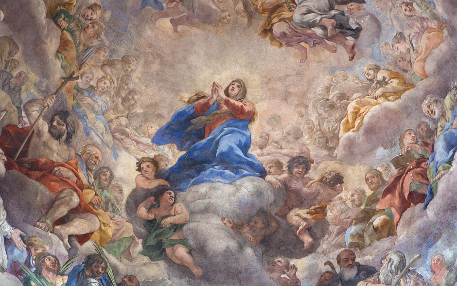 Assumption of the Virgin Mary in Chiesa Nuova church. Getty image.