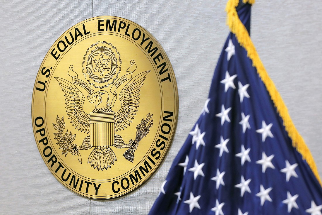 The seal of the U.S. Equal Employment Opportunity Commission is seen at its headquarters in Washington May 14, 2021. The EEOC said Aug. 18, 2025, it has taken "robust" actions to prevent religious discrimination in the workplace, particularly on COVID-19 vaccine mandates, within the first six months of the second Trump administration. (OSV News photo/Andrew Kelly, Reuters)