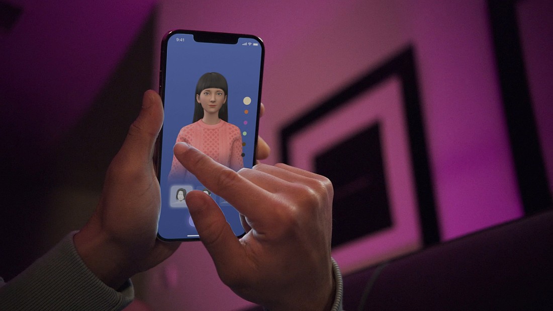 An undated handout image from U.S. startup Replika shows a user interacting with a smartphone app to customize an avatar for a personal artificial intelligence chatbot, known as a Replika, in San Francisco. (OSV News photo/Luka, Inc. handout via Reuters) Editors: THIS IMAGE HAS BEEN SUPPLIED BY A THIRD PARTY. MANDATORY CREDIT.
