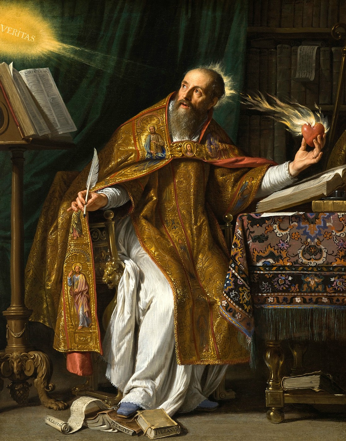 This is a 17th-century painting of St. Augustine by artist Philippe de Champaigne. The saint lived in the years 354-430 and is considered a church father and doctor of the church. (OSV News photo/Public Domain, Los Angeles County Museum of Art)