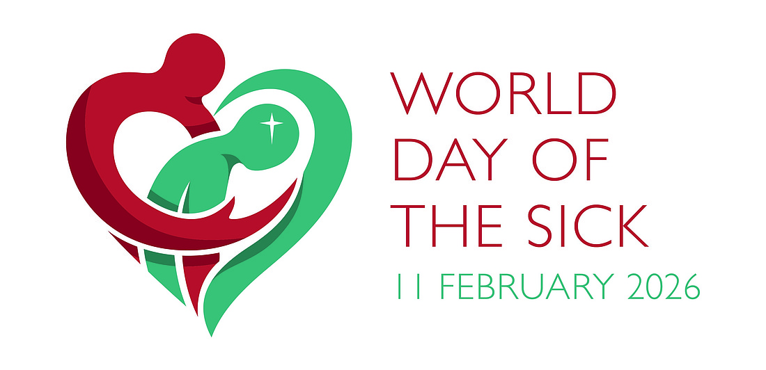 Here is the Vatican logo for the World Day of the Sick, which will be celebrated Feb. 11, 2026. The Vatican announced Sept. 26, 2025, that Pope Leo XIV had chosen the theme, "The compassion of the Samaritan: loving by bearing the pain of the other." (CNS photo/courtesy Dicastery for Promoting Integral Human Development)