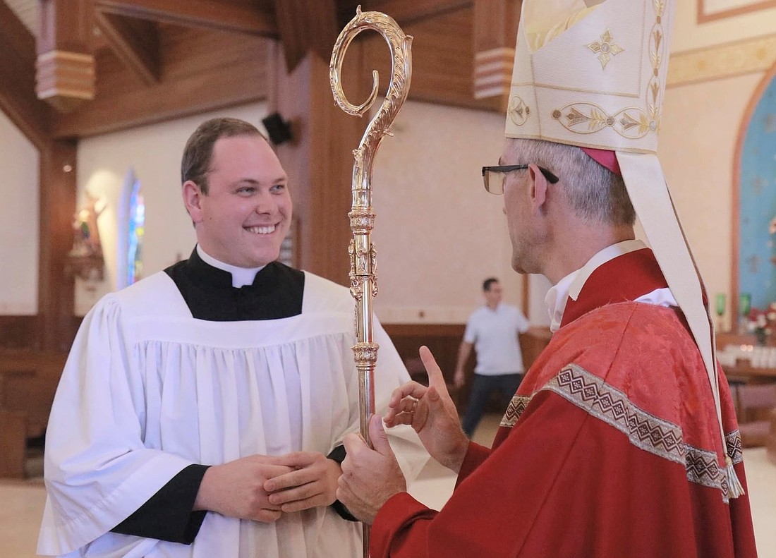Kyle Holler was instituted into the Ministry of Lector by Bishop Cooke during a Sept. 20 Mass in St. Helena Church, Blue Bell, Pa.
