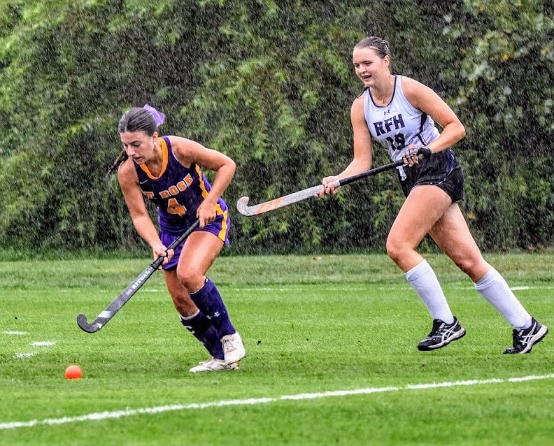 St. Rose senior Maddie Mastrorilli's natural field hockey skills have been valuable in the midfield this year as she helped the Purple Roses to a 7-3 record through Oct. 8. The Spring Lake resident is also active with numerous other activities in her church and school. Courtesy photo
