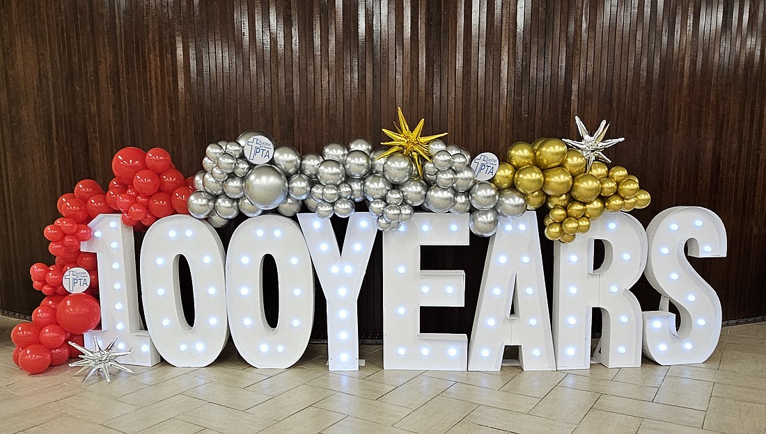 The parish hall in St. Robert Bellarmine Co-Cathedral was decorated for the celebratory breakfast meeting.