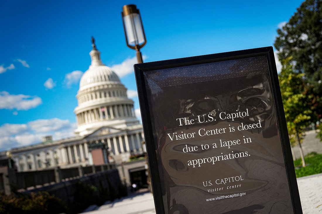 A sign indicating that the U.S. Capitol is closed for tours is seen Oct. 20, 2025, weeks into the continuing U.S. government shutdown in Washington. (OSV News photo/Al Drago, Reuters)