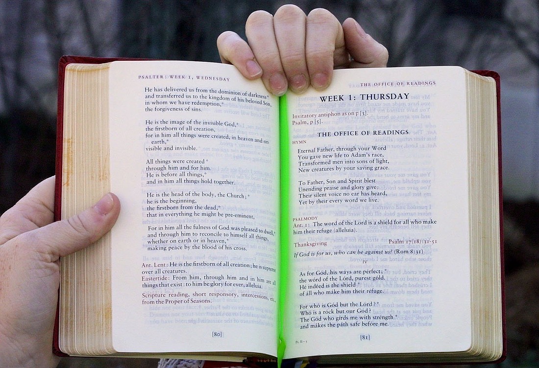A breviary, or the liturgical book containing the Liturgy of the Hours, is seen in this illustration photo. (OSV News photo/Bob Roller)