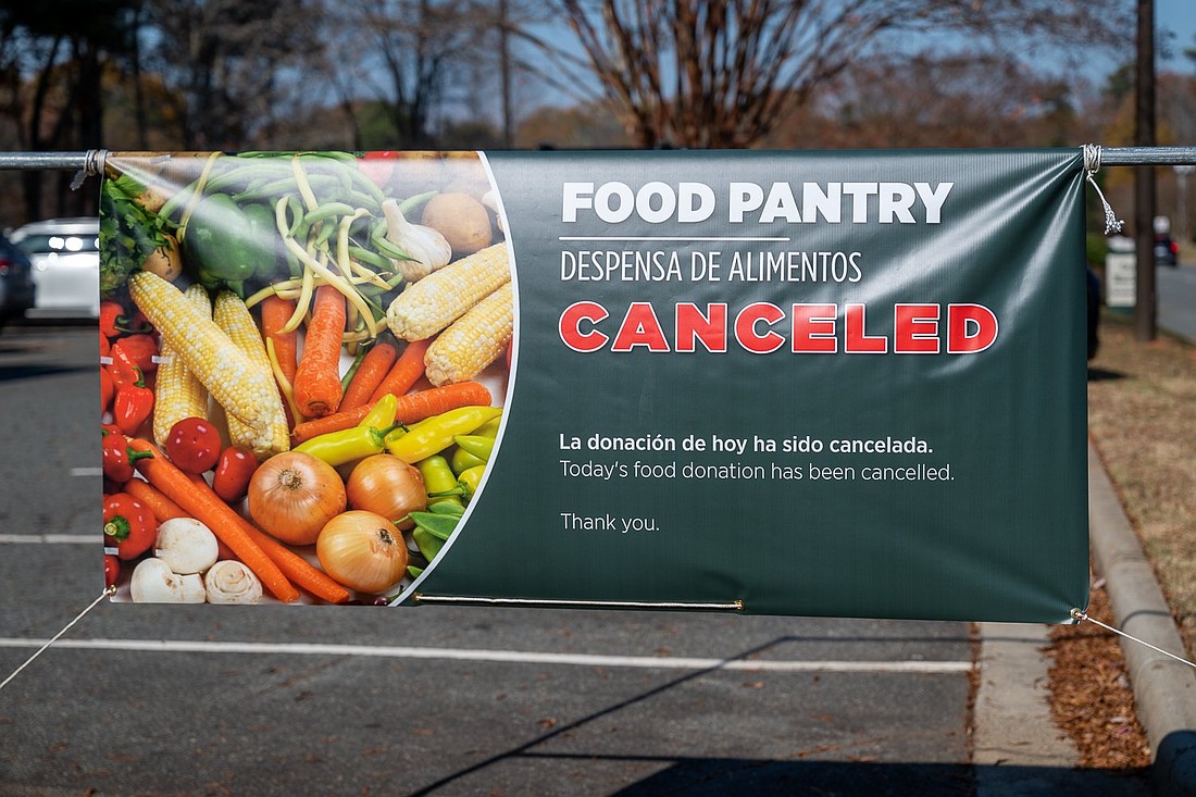 The Casa Marillac food pantry at Our Lady of Guadalupe Parish in Charlotte, N.C., which typically serves hundreds of families every Wednesday with support from the Charlotte-Mecklenburg Police Department and Second Harvest Food Bank, was closed on Nov. 19, 2025. The parish is now exploring alternative ways to continue distributing food to those in need amid fears over the Border Patrol's presence as part of the Trump administration's hardline immigration policies. (OSV News photo/ Troy C. Hull, Catholic News Herald)