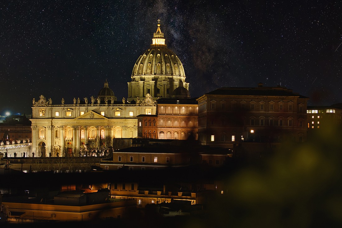 A photo of the Vatican taken at night. For his column for the Second Sunday of Advent, Father Garry Koch reflects on the Church being a continuation of Christ's ministry. Freepik photo