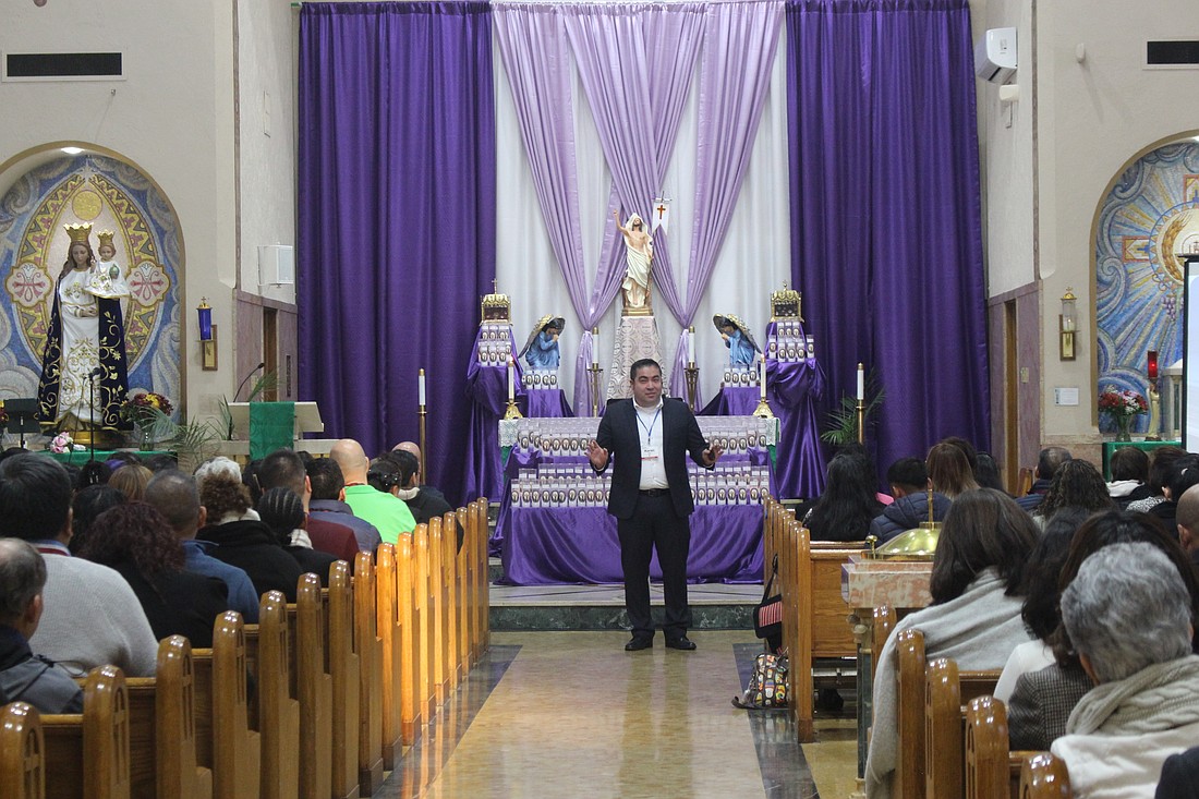 Koren Ruiz, director of Hispanic Initiatives for Instituto OCP, was the keynoter of a Nov. 15 formation day that focused on service to the Church. Hector Macario photo