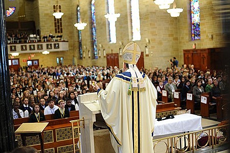 Diocesan school communities come together with Bishop O'Connell to celebrate their Catholic faith