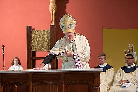 Howell parish celebrates as Bishop O'Connell consecrates new altar