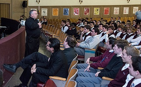 Being Open -- Holy Cross Academy students encouraged to think, pray about their life's vocation