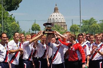 St. Peter's Basilica altar boys, priests join Rome soccer series