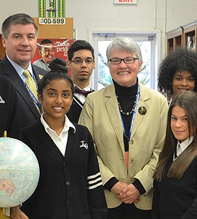 TCA students learn from Ambassador Butenis about foreign service