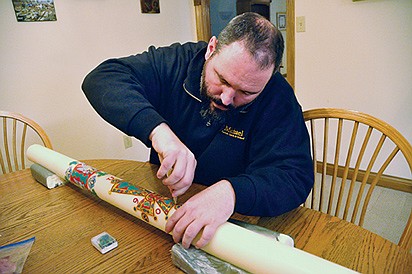 SUBSCRIBER EXCLUSIVE: Priests seek to show God's beauty through paschal candle artistry