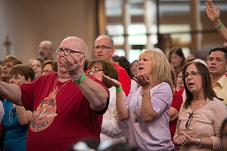 'Come Holy Spirit'-- Bilingual rally rekindles fire of Pentecost for hundreds