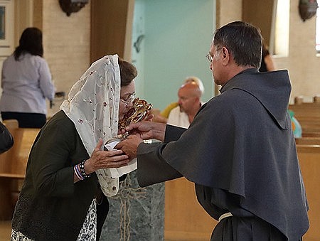 Relics of St. Maximilian Kolbe reverenced by scores at the shore