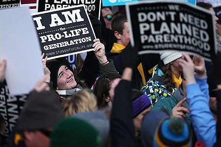 Jubilant crowd gathers in Washington for annual March for Life