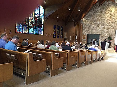 Chancery staff shares prayer, camaraderie during Holy Week retreat