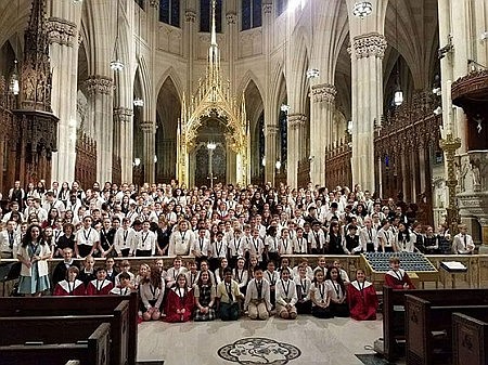 St. Greg's choir sings for Mass in St. Patrick's Cathedral