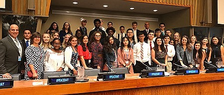 Mater Dei Prep students honored at UN for creating learning 'tool kit'