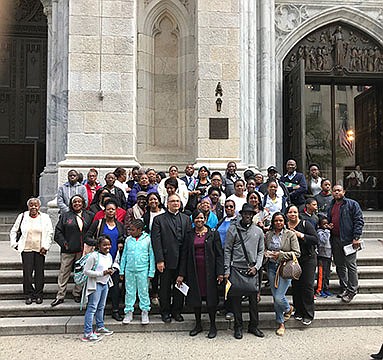 Haitian community visits N.Y. cathedral, learns more about Venerable Toussaint
