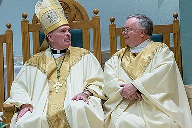 Bishop installs Father Grogan as pastor of Fair Haven parish