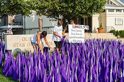 Purple flags fly in Monmouth County for lives lost to opioid abuse