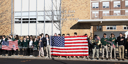 Red Bank Catholic pays respects to young military alumnus