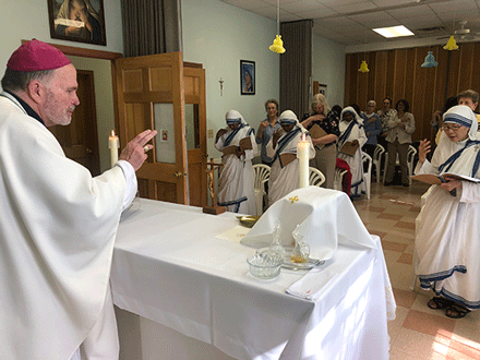 Bishop O'Connell visits Missionaries of Charity