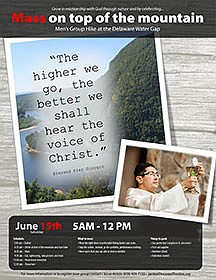 Diocese's men to share faith during Mass on the Mountain