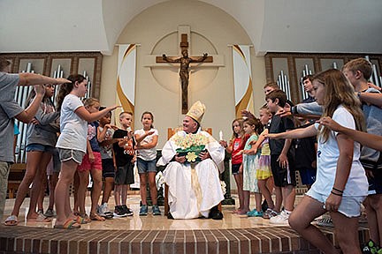 Bishop visits summer religious education students in Toms River