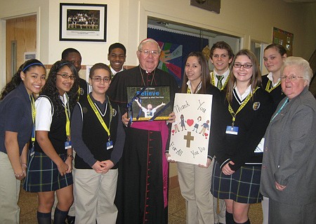 Trenton Catholic Academy students welcome bishop, hear from alumni panel