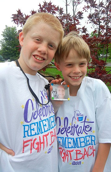 Two Brothers walk "Relay For Life" for Sick Schoolmate