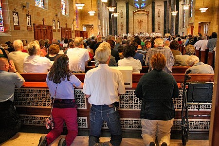 Faithful pack cathedral, join voices to preserve and protect religious freedom