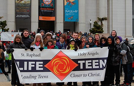 Marchers from diocese brave cold to support life