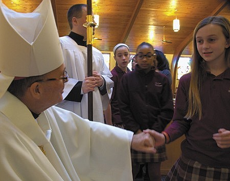 School communities welcome Bishop O'Connell