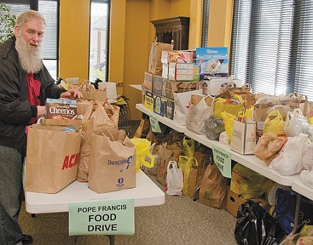 Parish honors new Holy Father's election by reaching out to the poor