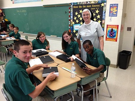 PTA gift advances technology in St. Veronica school  