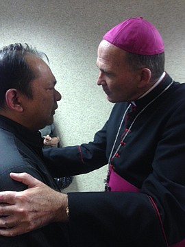 Father Bernardino C. Esguerra sent home to Philippines with prayers, blessings and love