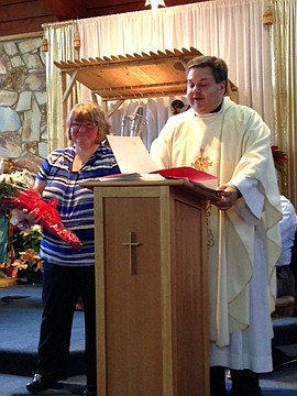 Brick parishioner feted for Thanksgiving outreach  