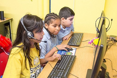 Students enjoy new computer lab at CYO in Trenton  