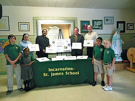 Incarnation-St. James School and Parish present $5,000 for victims of South Fork gas explosion  