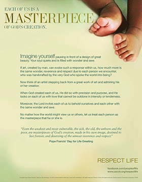Respect Life Month focuses on 'Masterpiece of God's Creation'  