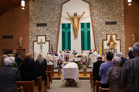 Diocese, parish bid farewell to pastor emeritus