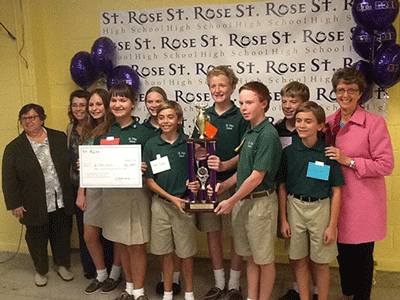 St. Peter School clinches St. Rose Invitational Scholastic Bowl 